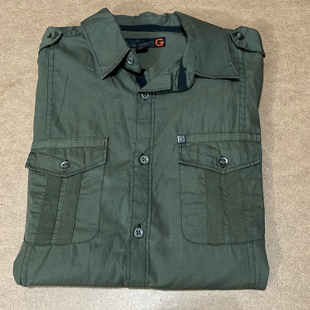G By Guess Button Shirt XS - Army Green